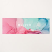 Roze verloop Aangepaste naam Yoga Mat (Voorkant (horizontaal))