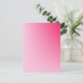 Roze verloop briefkaart (Staand voorkant)