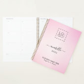 Roze verloop Naam Jaar Aangepast vierkant Logo toe Planner (Display)