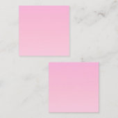 Roze verloop vierkante visitekaartje (Voorkant / Achterkant)