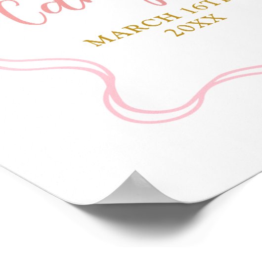 Roze Verpleegster Coquette Afstudeerfeest Poster (Hoek)