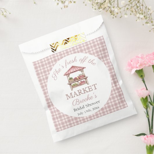 Roze vers van de markt landelijke Bruidsdouche Bedankzakje (Gezegeld)