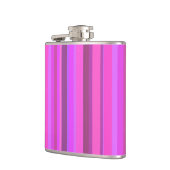Roze verticale strepen heupfles (Links)