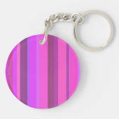 Roze verticale strepen sleutelhanger (Achterkant)