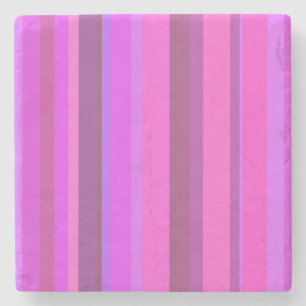 Roze verticale strepen stenen onderzetter