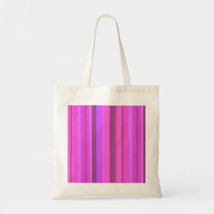 Roze verticale strepen tote bag