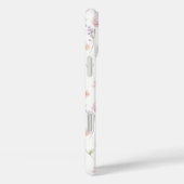Roze verwilderde bloementuin met monogram Case-Mate iPhone case (Achterkant / Rechts)