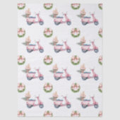 Roze Vespa kerstinkopen Tissuepapier (Voorkant)