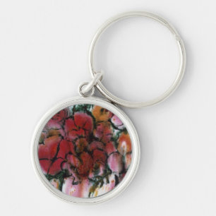 "Roze vet" Floral Sleutelhanger