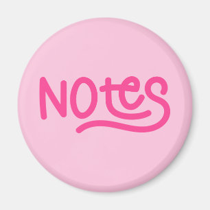 Roze Vet Handgeschreven Notities Typografie Magneet