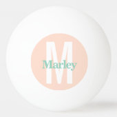 Roze vet monogram naam gepersonaliseerd pingpongballen (Voorkant)