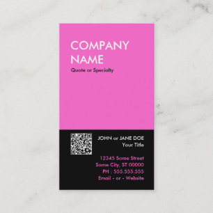 roze vet ontwerp uw eigen QR-code Visitekaartje