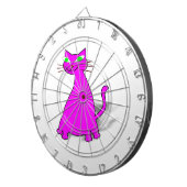 Roze vetkat dartbord (Voorkant Rechts)