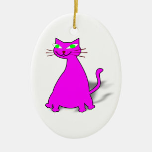 Roze vetkat keramisch ornament