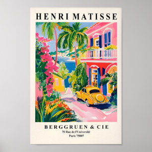 Roze Vibes Matisse Art, Stranddecoratie, Preppy Wa Poster