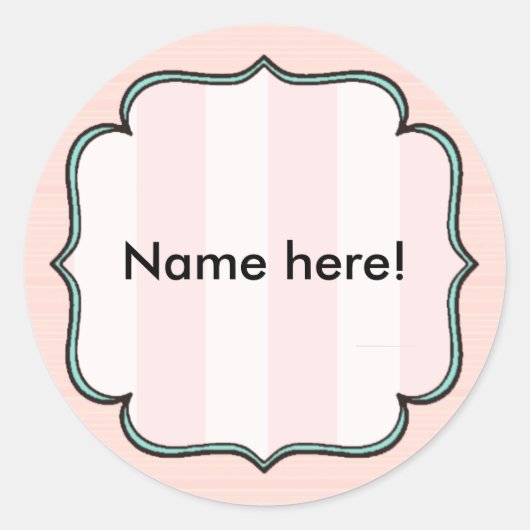 Roze Victoriaans aangepaste sticker (Voorkant)