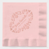 Roze  Victoriaans Baby shower Folie Servetten (Voorkant)