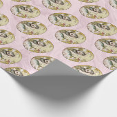 Roze  Victoriaans, compact papier voor dames (Hoek)