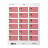 Roze Victoriaans kerstAdresetiketten Etiket (Full Sheet)