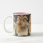 Roze Victoriaans Kerstmis Mok (Links)