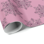 Roze Victoriaans kerstpapier Cadeaupapier (Rol Hoek)