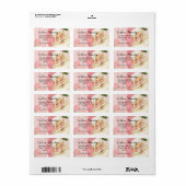 Roze  Victoriaans Sinterklaas Rozen Etiket (Full Sheet)