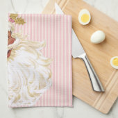 Roze Victoriaans Sinterklaas van Kleur Theedoek (Quarter Fold)