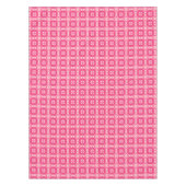 Roze vierkant abstract bloemenbaby meisje patroon tafelkleed (Voorkant)