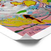 Roze vierkant poster (Hoek)