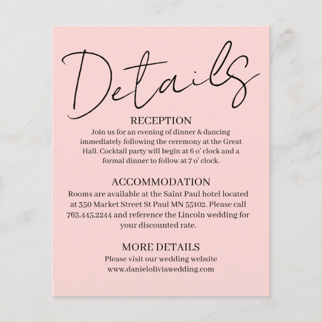 Roze vierkante bruiloft (Voorkant)