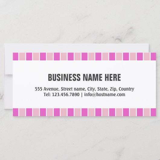 Roze vierkantjes Cadeaubon (Achterkant)