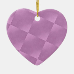 Roze vierkantjes Hartversiering Keramisch Ornament
