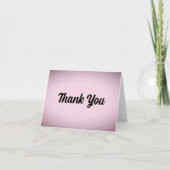 Roze Vignette Dankjewel Bruiloft Bedankkaart (Voorkant)
