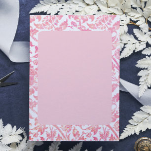 Roze vintage bloemen lege uitnodiging template