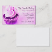 Roze Vintage Cupcake Sprinkles Visitekaartje (Voorkant / Achterkant)