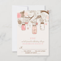 Roze Vintage Metselwerkpotten en Bloemen RSVP Kaar