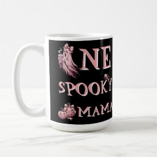 Roze Vintage One Spooky Mama Coquette Coffee Geest Koffiemok