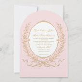 Roze Vintage Paris Glam Uitnodiging (Voorkant)