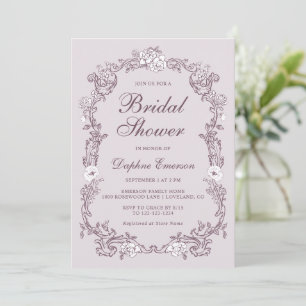 Roze vintage rood rozen bruiloft uitnodiging