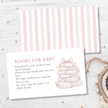 Roze vintage toile meisje baby shower boeken voor