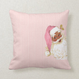 Roze Vintage Victoriaanse Kleurrijke Kerstman Kussen