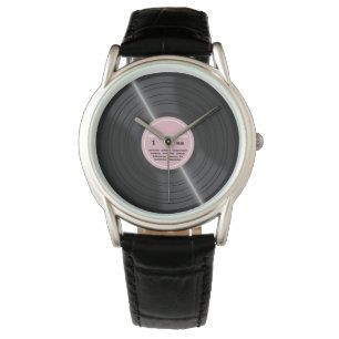 roze vinylopname album van tralibor Watch Horloge