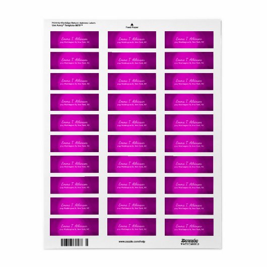 Roze Violet Creative Handwrite Script Feminine Etiket (Full Sheet)