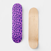 Roze Violet Leopard Animal Print Skin Patroon Skateboard (Voorkant)