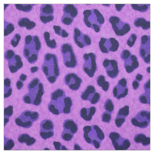 Roze Violet Leopard Animal Print Skin Patroon Stof