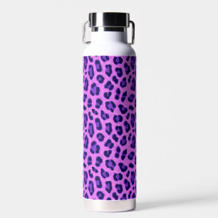 Roze Violet Leopard Animal Print Skin Patroon Waterfles