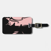 Roze Violin Bagagelabel (Voorkant horizontaal)