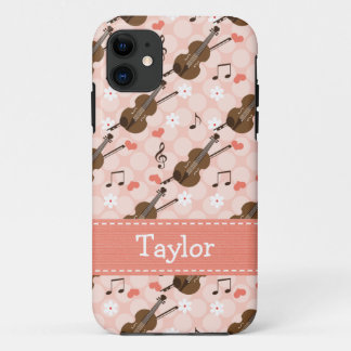 Roze Violin iPhone 11 Hoesje