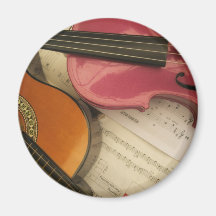Roze Viool en Gitaar