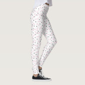 Roze viribben en Black Stippen Memphis Pattern Leggings (Rechts)